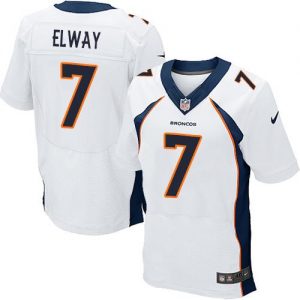 Nike Broncos #7 John Elway White Men's Stitched NFL New Elite Jersey