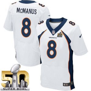 Nike Broncos #8 Brandon McManus White Super Bowl 50 Men's Stitched NFL New Elite Jersey