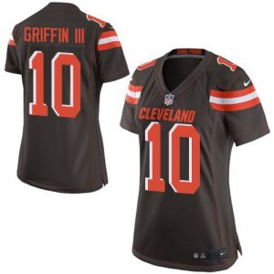 Nike Browns #10 Robert Griffin III Brown Team Color Women's Stitched NFL New Elite Jersey