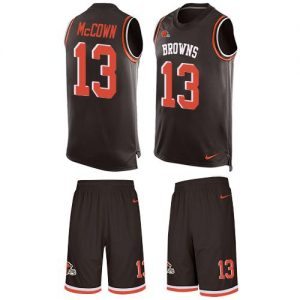 Nike Browns #13 Josh McCown Brown Team Color Men's Stitched NFL Limited Tank Top Suit Jersey