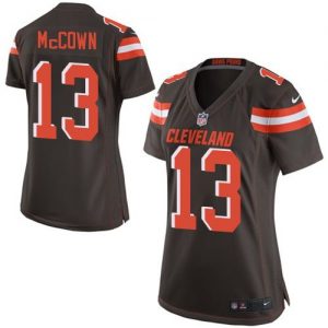 Nike Browns #13 Josh McCown Brown Team Color Women's Stitched NFL New Elite Jersey
