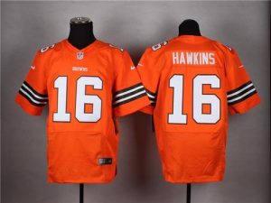 Nike Browns #16 Andrew Hawkins Orange Alternate Men's Stitched NFL Elite Jersey