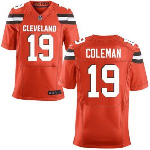 Nike Browns #19 Corey Coleman Orange Alternate Men's Stitched NFL Elite Jersey