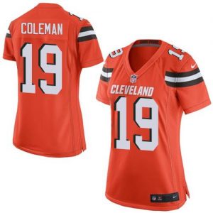 Nike Browns #19 Corey Coleman Orange Alternate Women's Stitched NFL New Elite Jersey