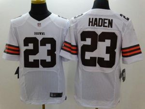 Nike Browns #23 Joe Haden White Men's Stitched NFL Elite Jersey