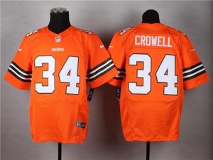 Nike Browns #34 Isaiah Crowell Orange Alternate Men's Stitched NFL Elite Jersey