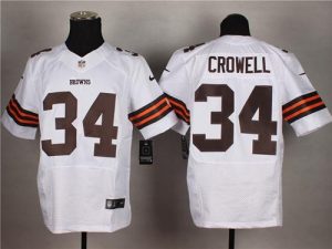 Nike Browns #34 Isaiah Crowell White Men's Stitched NFL Elite Jersey