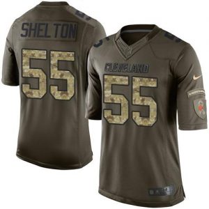 Nike Browns #55 Danny Shelton Green Men's Stitched NFL Limited Salute to Service Jersey