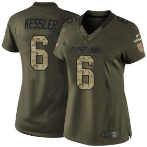 Nike Browns #6 Cody Kessler Green Women's Stitched NFL Limited Salute to Service Jersey