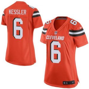Nike Browns #6 Cody Kessler Orange Alternate Women's Stitched NFL New Elite Jersey