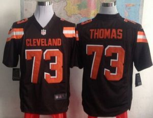Nike Browns #73 Joe Thomas Brown Team Color Men's Stitched NFL Game Jersey