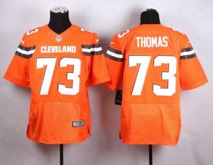 Nike Browns #73 Joe Thomas Orange Alternate Men's Stitched NFL New Elite Jersey