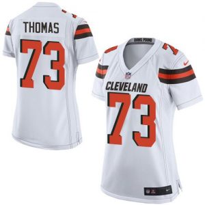Nike Browns #73 Joe Thomas White Women's Stitched NFL New Elite Jersey