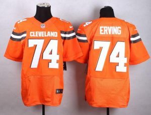 Nike Browns #74 Cameron Erving Orange Alternate Men's Stitched NFL New Elite Jersey