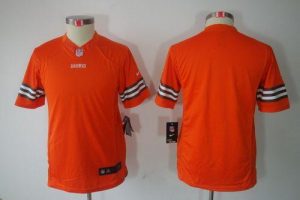 Nike Browns Blank Orange Alternate Youth Embroidered NFL Limited Jersey