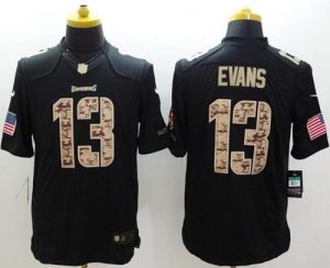 Nike Buccaneers #13 Mike Evans Black Men's Stitched NFL Limited Salute to Service Jersey