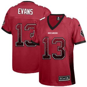 Nike Buccaneers #13 Mike Evans Red Team Color Women's Stitched NFL Elite Drift Fashion Jersey