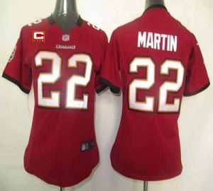 Nike Buccaneers #22 Doug Martin Red Team Color With C Patch Women's Embroidered NFL Elite Jersey