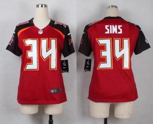 Nike Buccaneers #34 Charles Sims Red Team Color Women's Stitched NFL New Elite Jersey