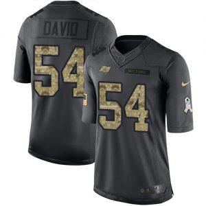 Nike Buccaneers #54 Lavonte David Black Youth Stitched NFL Limited 2016 Salute to Service Jersey