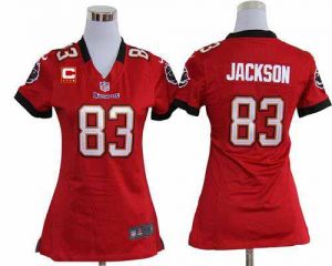 Nike Buccaneers #83 Vincent Jackson Red Team Color With C Patch Women's Embroidered NFL Elite Jersey