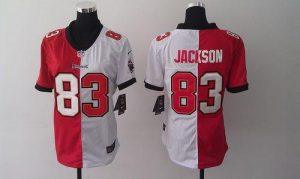 Nike Buccaneers #83 Vincent Jackson Red White Women's Embroidered NFL Elite Split Jersey