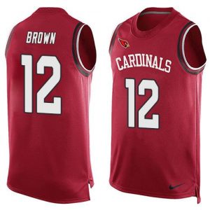 Nike Cardinals #12 John Brown Red Team Color Men's Stitched NFL Limited Tank Top Jersey