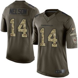 Nike Cardinals #14 J.J. Nelson Green Men's Stitched NFL Limited Salute to Service Jersey