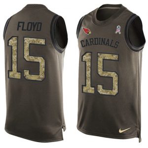 Nike Cardinals #15 Michael Floyd Green Men's Stitched NFL Limited Salute To Service Tank Top Jersey