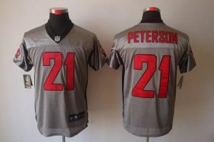 Nike Cardinals #21 Patrick Peterson Grey Shadow Men's Embroidered NFL Elite Jersey