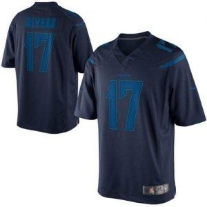 Nike Chargers #17 Philip Rivers Navy Blue Men's Embroidered NFL Drenched Limited Jersey