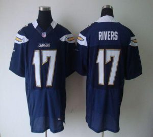 Nike Chargers #17 Philip Rivers Navy Blue Team Color Men's Embroidered NFL Elite Jersey