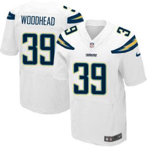 Nike Chargers #39 Danny Woodhead White Men's Embroidered NFL New Elite Jersey