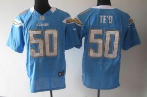 Nike Chargers #50 Manti Te'o Electric Blue Alternate Men's Embroidered NFL Elite Jersey
