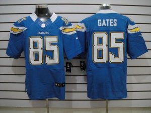 Nike Chargers #85 Antonio Gates Electric Blue Alternate Men's Embroidered NFL Elite Jersey