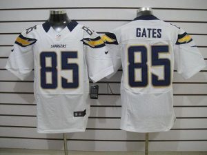 Nike Chargers #85 Antonio Gates White Men's Embroidered NFL Elite Jersey