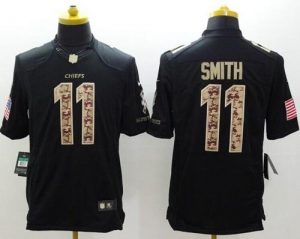 Nike Chiefs #11 Alex Smith Black Men's Stitched NFL Limited Salute to Service Jersey