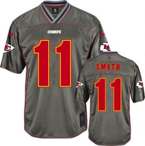Nike Chiefs #11 Alex Smith Grey Men's Stitched NFL Elite Vapor Jersey
