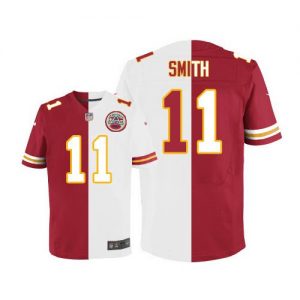 Nike Chiefs #11 Alex Smith Red White Men's Stitched NFL Elite Split Jersey