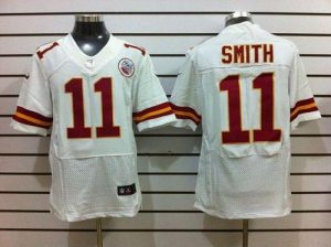 Nike Chiefs #11 Alex Smith White Men's Embroidered NFL Elite Jersey