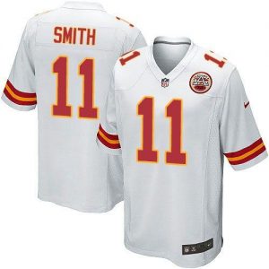 Nike Chiefs #11 Alex Smith White Men's Embroidered NFL Game Jersey