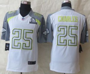 Nike Chiefs #25 Jamaal Charles White Pro Bowl Men's Stitched NFL Elite Team Carter Jersey