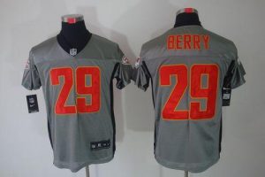 Nike Chiefs #29 Eric Berry Grey Shadow Men's Embroidered NFL Elite Jersey