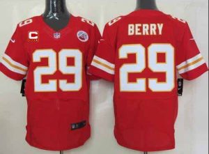 Nike Chiefs #29 Eric Berry Red Team Color With C Patch Men's Embroidered NFL Elite Jersey