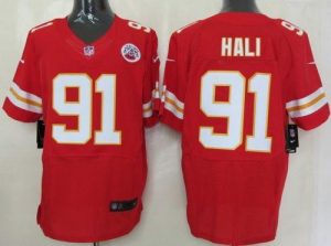 Nike Chiefs #91 Tamba Hali Red Team Color Men's Embroidered NFL Elite Jersey