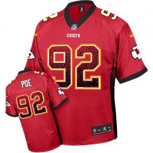 Nike Chiefs #92 Dontari Poe Red Team Color Men's Stitched NFL Elite Drift Fashion Jersey