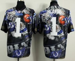 Nike Colts #1 Pat McAfee Team Color Men's Stitched NFL Elite Fanatical Version Jersey