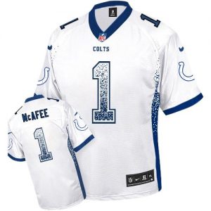 Nike Colts #1 Pat McAfee White Men's Embroidered NFL Elite Drift Fashion Jersey