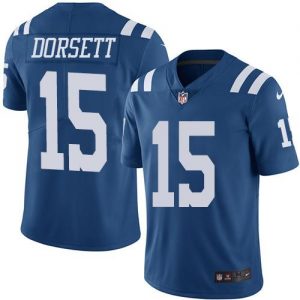 Nike Colts #15 Phillip Dorsett Royal Blue Men's Stitched NFL Limited Rush Jersey