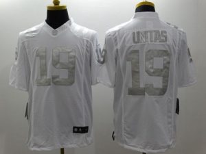 Nike Colts #19 Johnny Unitas White Men's Stitched NFL Limited Platinum Jersey